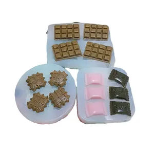 3-piece silicone mold set for chocolate, waffle and sweet shaped DIY crafts