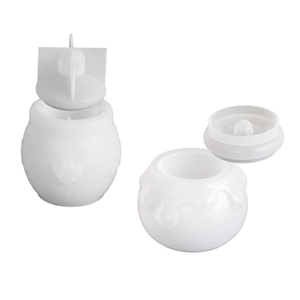 Set di stampi in silicone per barattoli di miele candele e portagioie in resina fai da te