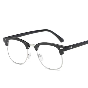 Classic 3016 semi-rimless polarized sunglasses with black upper frame and silver metal rim