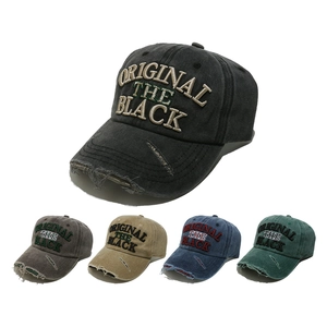 Vintage Washed Cotton Baseball Cap Distressed Letter Embroidery Retro Adjustable Hip Hop Sun Hat For Men Women