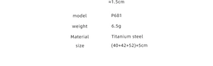 Detailed specifications for titanium steel round plate necklace including size and weight