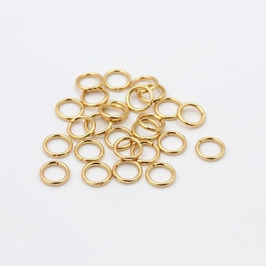 Group of gold plated 18k stainless steel open jump rings for DIY jewelry making