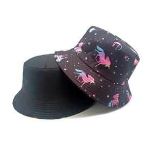 Cappello Alla Pescatora Motivo Unicorno Stelle Poliestere Protezione Solare Casual Stampa Gradiente Per Donna