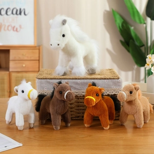 Cute plush pony toys in various colors and sizes for children's comfort and home decor