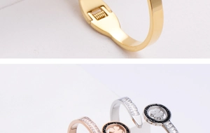 Dettaglio del bracciale quadrifoglio con chiusura a molla e zirconi incastonati
