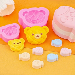 Stampo in silicone a forma di orso e pesce taiyaki per cioccolato e pasticceria