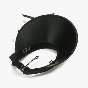 Visiera parasole nera con protezione UV UPF50+ e tessuto traspirante fresco per sport