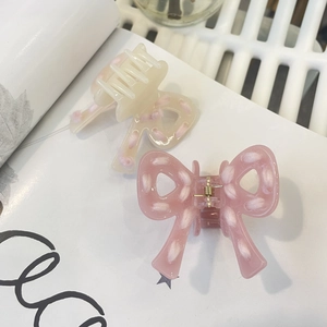 Pinces à cheveux nœud chic avec fil pelucheux pour filles en ivoire et rose doux