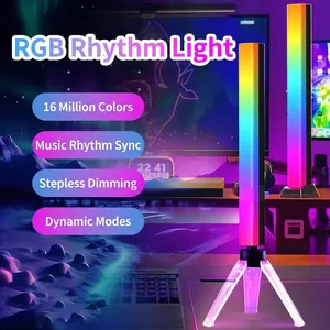 RGB sound reactive rhythm light with 16 million colors and tripod stand for gaming desk
