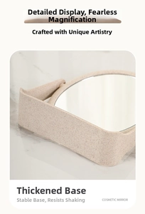 Close-up of thickened fan-shaped base made of eco-friendly wheat straw material