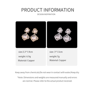 Detailed comparison of hollow flower drop earrings in gold and silver finish