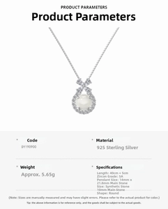 Macro detail of S925 sterling silver bow pendant with 10mm round white stone and 5A zircon