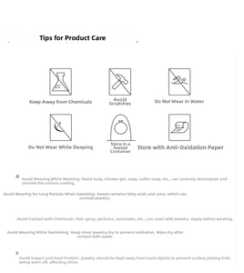 Care guide for Evil Eye necklace detailing cleaning and maintenance instructions