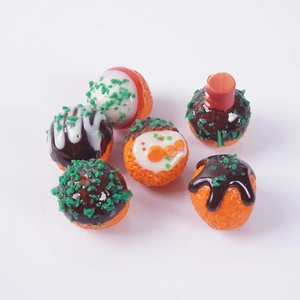 Set de 6 modelos realistas de takoyaki japonés para manualidades y accesorios de fotos