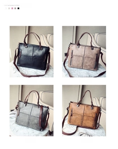 Selection of retro oiled leather shoulder bags in black, dusty rose, grey and brown
