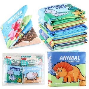 Educational soft baby book set with colorful animal and number themes for infants