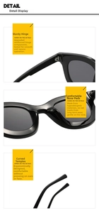 Detail view of reinforced hinges, hypoallergenic nose pads and ergonomic temples