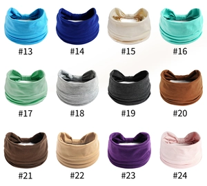 Griglia di 12 fasce per capelli elastiche da yoga in vari colori stile bohémien