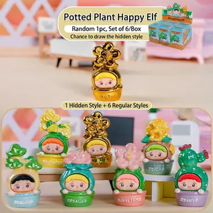 Figura espíritu de planta en maceta edición especial dorada de la serie osos coleccionables