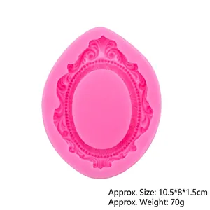 European embossed lace frame silicone mold for chocolate and fondant DIY crafts