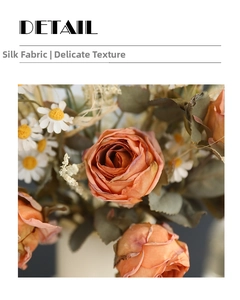 Detailed macro view of silk rose petals with natural texture and fine fabric finish