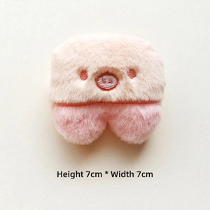 Detail showing soft pink plush seafood doll charm with size 7cm x 7cm dimensions