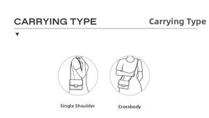 Carrying options for the floral crossbody bag showing shoulder and side wear
