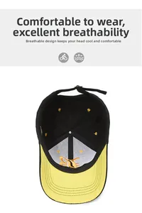 Detail view of the breathable mesh lining and adjustable strap on the baseball cap