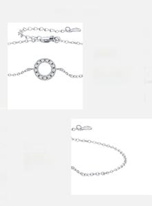 Détails du fermoir en argent S925 et du pendentif rond en Moissanite D VVS1