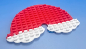 Makroaufnahme des regenbogenförmigen sensorischen Fidget-Boards mit Silikonoberfläche