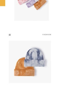 Detailed view of ribbed knit texture and assorted tie-dye patterns on winter beanies