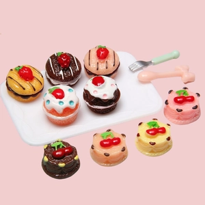 Ciondoli Torta Ciliegia Fragola Miniatura in Resina Kawaii Simulazione Cibo Olio a Goccia DIY Charms per Custodia Telefono