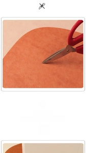 Detail of durable orange PVC mat showing optimal thickness and easy trimming feature