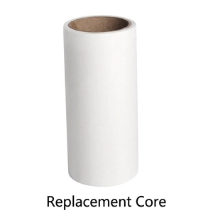 Replacement white lint roller refill core made of sticky paper with cardboard tube
