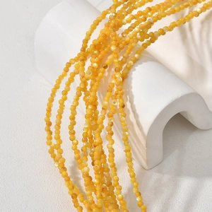 2-2.5mm natural yellow mop shell round beads for DIY handmade jewelry bracelets