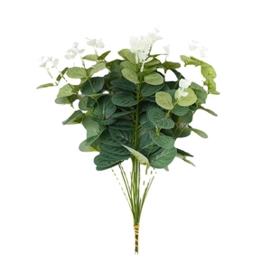 Artificial Eucalyptus Leaf Stem Faux Greenery Branch Plastic Satin Foliage For Wedding Home Vase Decor Floral Arrangement