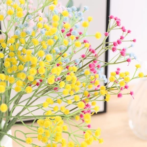 Vibrant colorful artificial baby breath bouquet for wedding decor and bridal arrangements