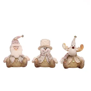 Glowing Santa, Snowman, and Reindeer Christmas figures with detailed size specifications