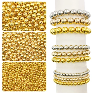DIY Schmuckperlen-Set in Gold, Silber, Roségold in verschiedenen Größen und Armband-Mockup