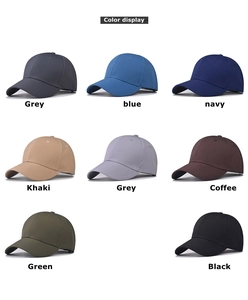 Multi-color collection of classic six-panel baseball caps in twill cotton fabric