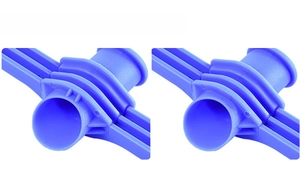 Detail view of the moisture-proof plastic food bag sealing clip with pouring spout nozzle