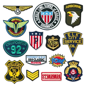 Embroidered Patches Iron On Sew On Military Tactical Badges Cloth Stickers For Jackets Backpacks Hats DIY Decoration