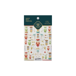 Traditional 5D embossed nail stickers with Chinese style tassel and butterfly patterns
