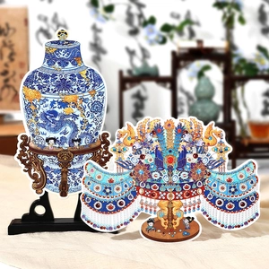 Ensemble d'Autocollants en PET de Puzzle DIY Style Chinois Restauration de Reliques Autocollants de Journal de Scrapbooking