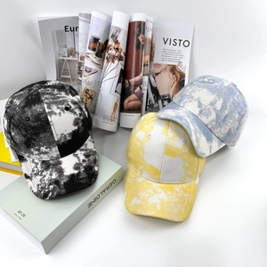 Casquette de Baseball Unisexe Tie Dye en Coton Pare-soleil Chapeau à Visière Réglable pour Extérieur Été Streetwear Accessoires de Mode Décontractés