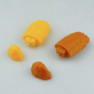 Novelty fried chicken wing shaped ballpoint pens with realistic textured surface in two colors
