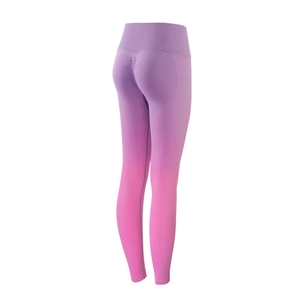 Pantalon de yoga dégradé à taille haute avec effet push-up et fesses froncées