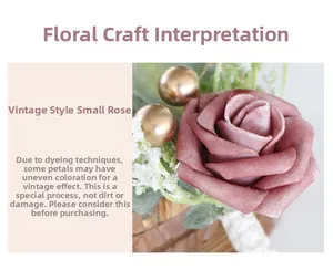 Detailed view of vintage pink silk rose boutonniere with special dyed matte petals