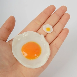 Modèles d'œufs sur le plat en PVC réalistes, grands et petits, pour artisanat et photos
