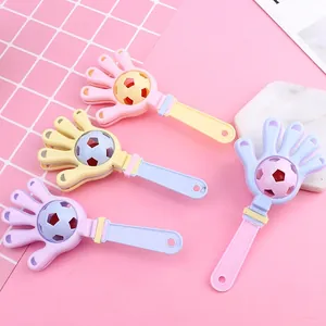 Creative macaron color hand clappers with soccer ball bells for infants and baby play